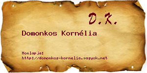 Domonkos Kornélia névjegykártya